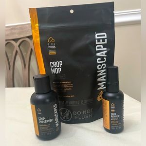 Manscaped crop mop wipes, crop preserver deodorant, crop reviver toner brand new